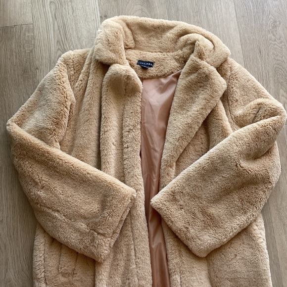 JLUXLABEL faux fur beige coat - Picture 7 of 9